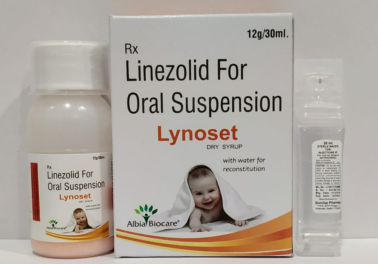 LYNOSET Dry Susp | Linezolid 100 mg (per 5 ml) + Water for Syp.